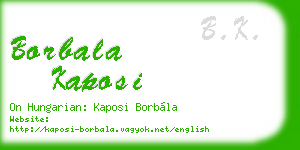 borbala kaposi business card